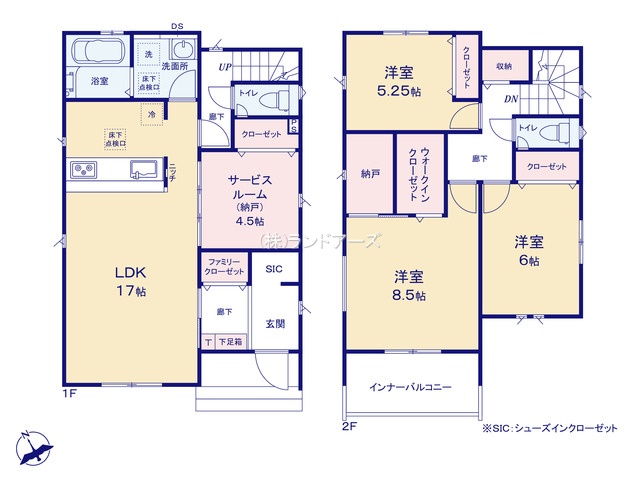 清須市中河原（戸建）03（建売・3SLDK・3,399.5万円）の間取り図