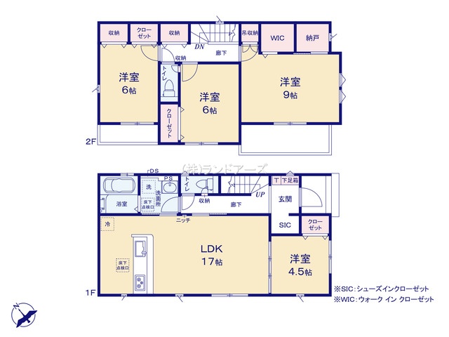 清須市中河原（戸建）05（建売・4LDK・3,299.5万円）の間取り図