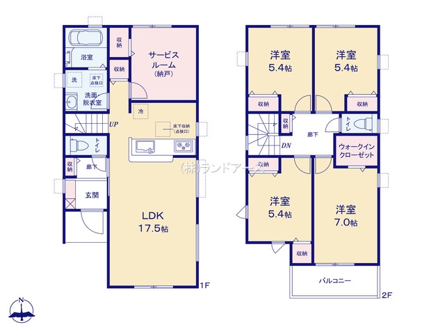 名古屋市南区南野Ⅲ4（建売・4SLDK （S）・3,780万円）の間取り図