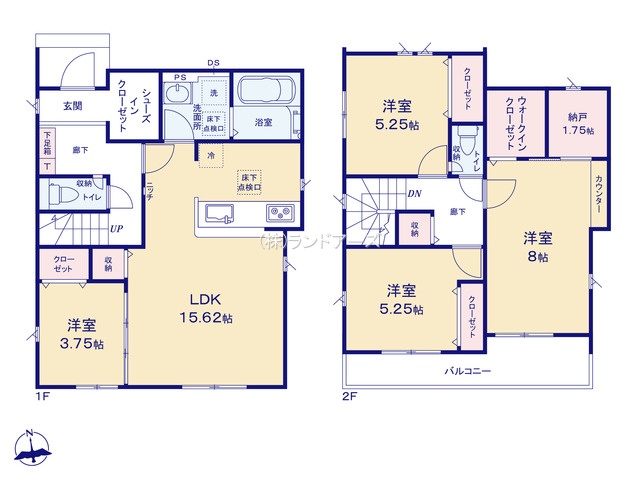 名古屋市守山区村合町2(建売・ 4LDK・4,384万円)の間取り図
