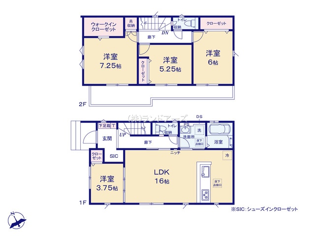 瀬戸市八幡台5丁目(戸建)01(建売・4LDK・3,000万円)の間取り図