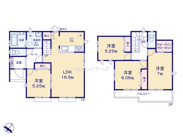 瀬戸市東安戸町(戸建)A(建売・4LDK・2,890万円)の間取り図