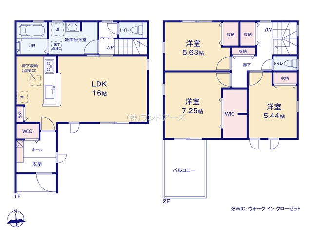名古屋市守山区中志段味1(建売・3LDK・3,280万円)の間取り図