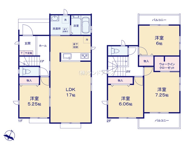 安城市美園町2丁目（戸建）A（建売・4LDK・4,990万円）の間取り図