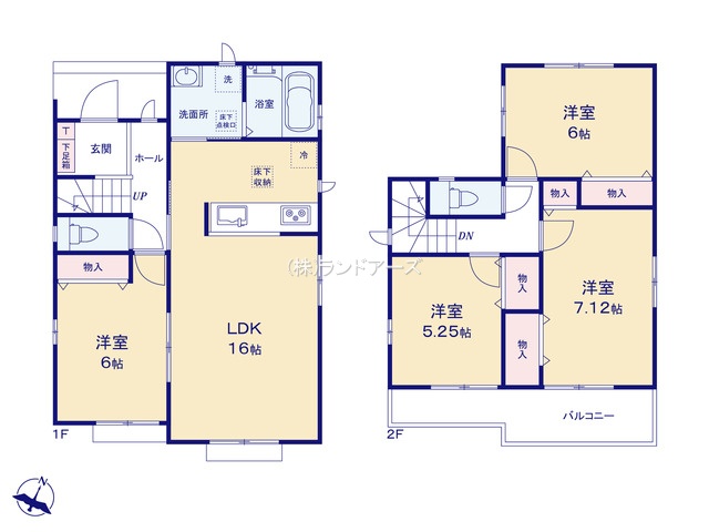 安城市美園町2丁目（戸建）C（建売・4LDK・4,190万円）の間取り図