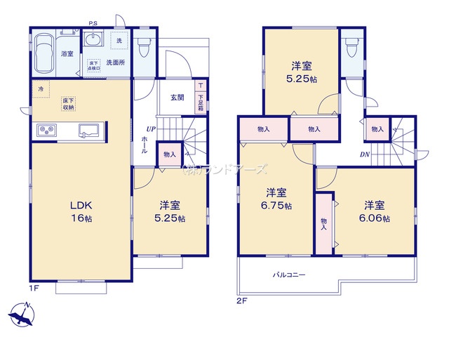 安城市美園町2丁目（戸建）E（建売・4LDK・4,190万円）の間取り図