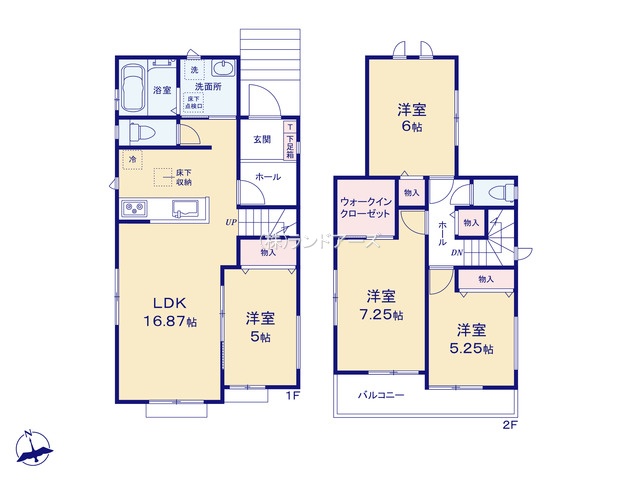 瀬戸市東吉田町(戸建)E(建売・4LDK・3,190万円)の間取り図