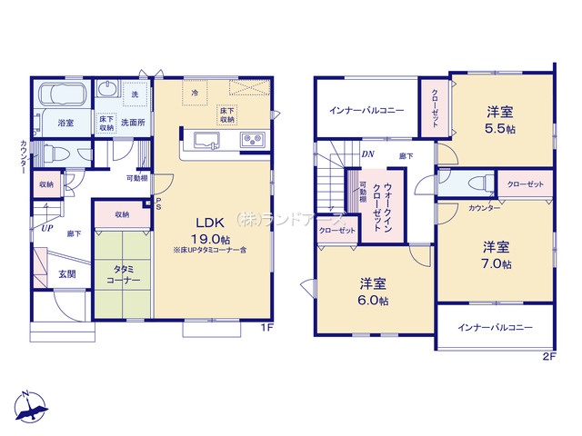 名古屋市南区砂口町1（建売・3LDK・4,780万円）の間取り図