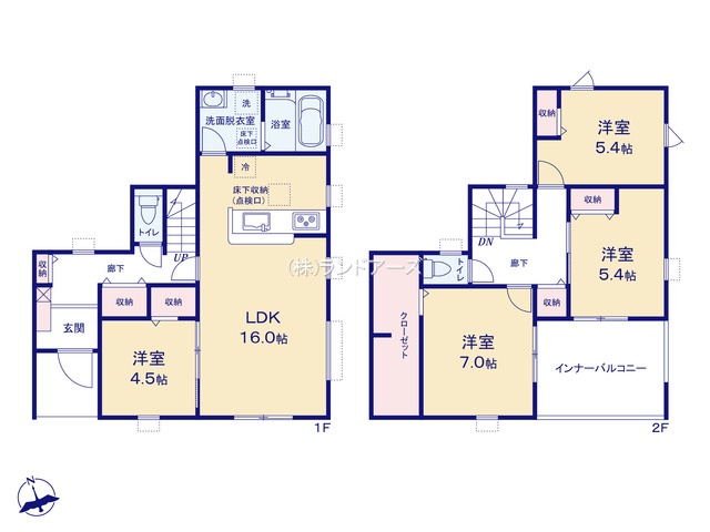 犬山市大字羽黒字前川原（戸建）01（建売・4LDK・3,180万円）の間取り図