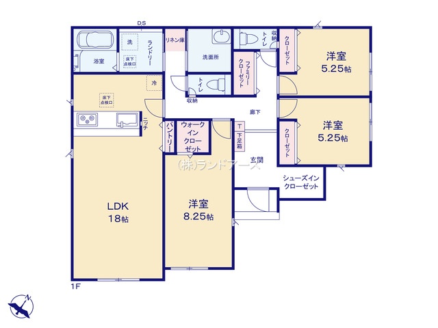 瀬戸市品野町1丁目(戸建)01(建売・3LDK・3,424万円)の間取り図
