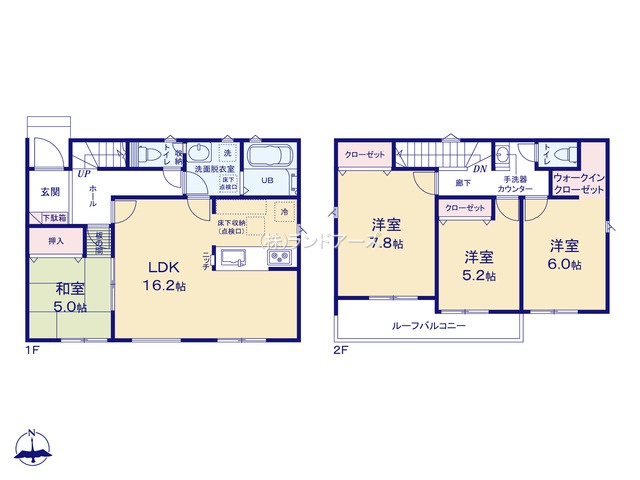 碧南市松江町6丁目（戸建）04（建売・4LDK・3,190万円）の間取り図