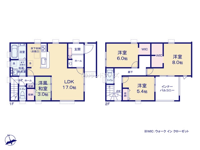 瀬戸市今林町(戸建)02(建売・4LDK・3,499万円)の間取り図