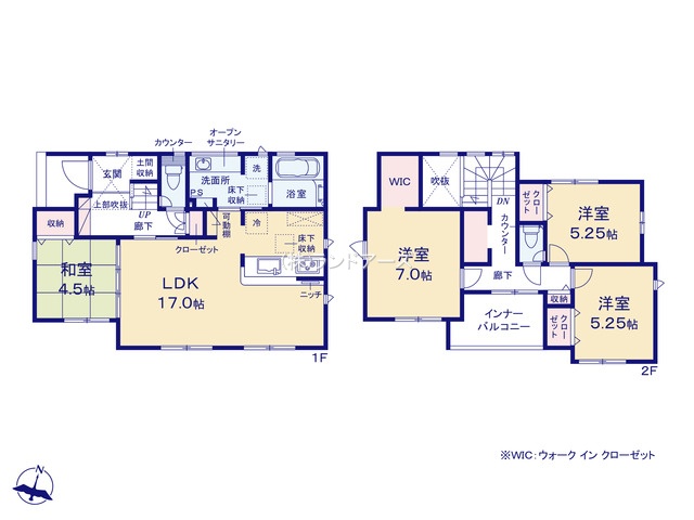 犬山市字中唐曽（戸建）01（建売・4LDK・3,280万円）の間取り図