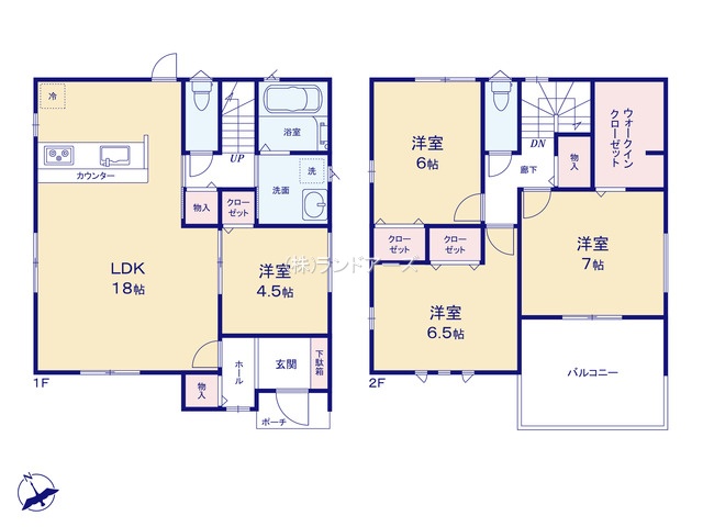 江南市今市場町秋津（戸建）02（建売・4LDK・3,480万円）の間取り図