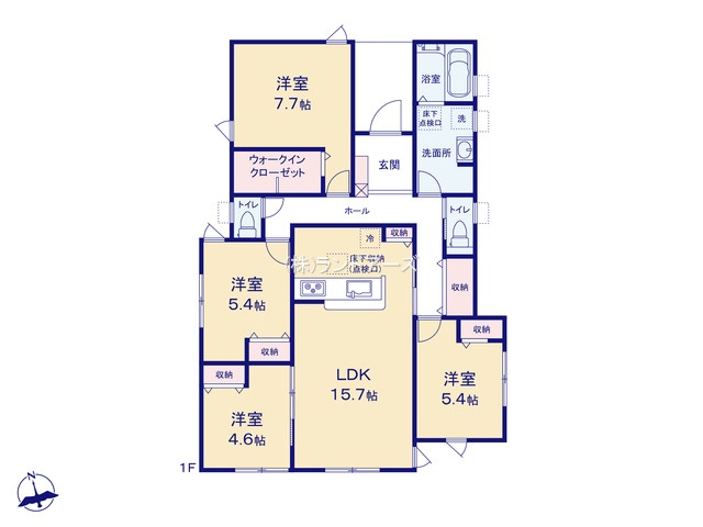 江南市小杁町本郷（戸建）01（建売・4LDK・2,780万円）の間取り図