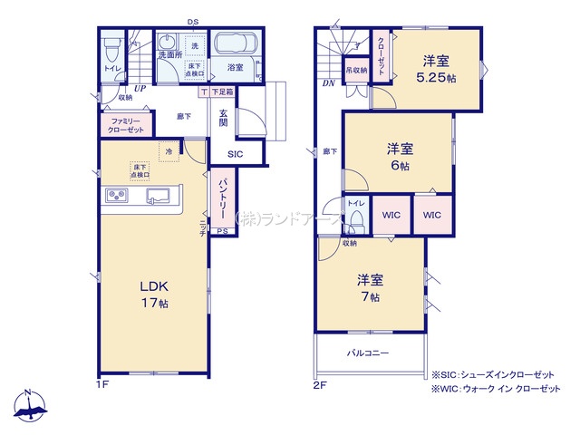 犬山市大字羽黒字成海郷（戸建）01（建売・3LDK・2,880万円）の間取り図