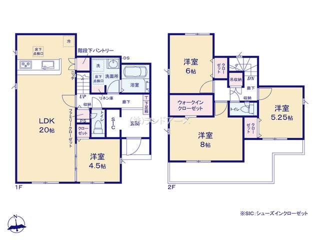犬山市大字羽黒字成海郷（戸建）02（建売・4LDK・3,180万円）の間取り図