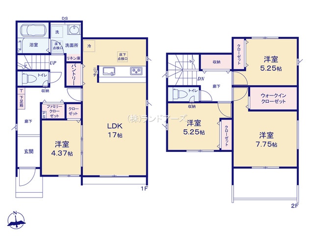 犬山市大字羽黒字成海郷（戸建）03（建売・4LDK・2,980万円）の間取り図