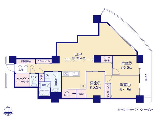 ザ・シーン城北アストロタワー（・3LDK・2,999万円）の間取り図