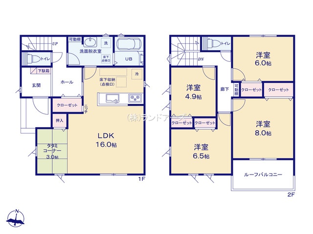 一宮市明地字江畔（戸建）04（建売・4LDK・2,890万円）の間取り図