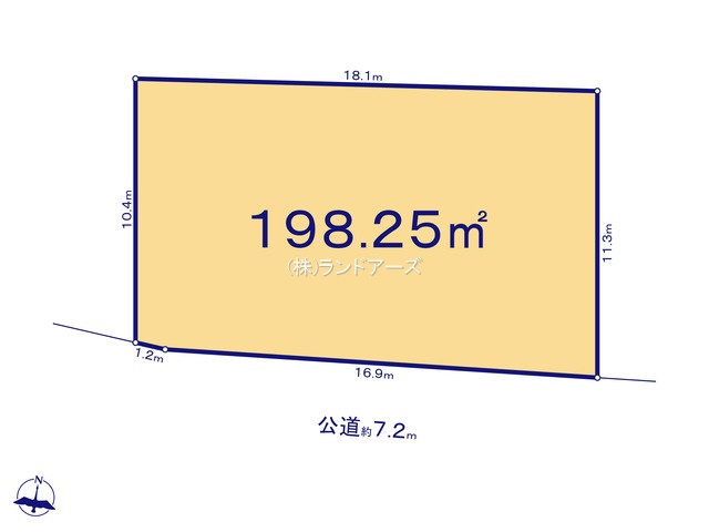 一宮市明地字江畔（土地）08（・・1,400万円）の間取り図