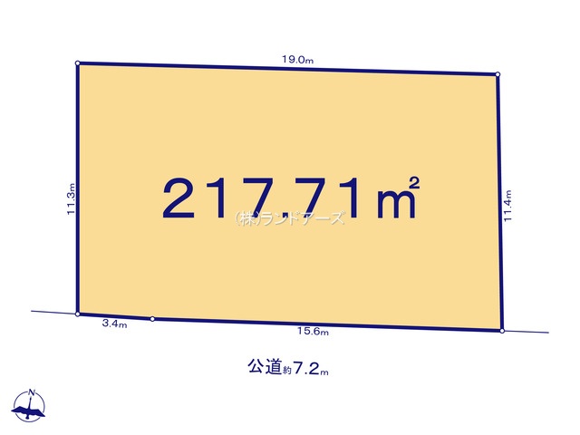 一宮市明地字江畔（土地）09（・・1,400万円）の間取り図