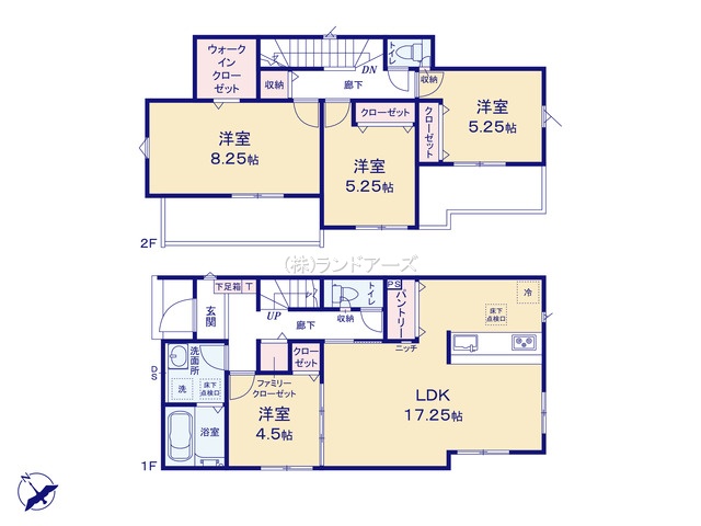 丹羽郡扶桑町大字柏森字花立(戸建)01(建売・4LDK・2,780万円)の間取り図