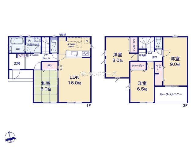 愛西市西川端町川原前（戸建）01（建売・4LDK・2,790万円）の間取り図