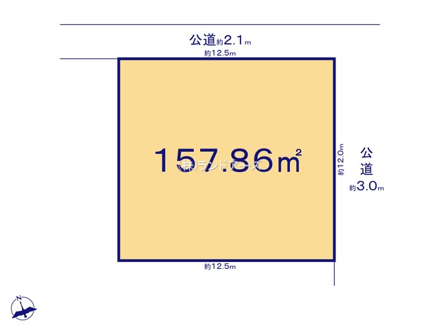 一宮市小信中島字宮前（土地）B（・・580万円）の間取り図