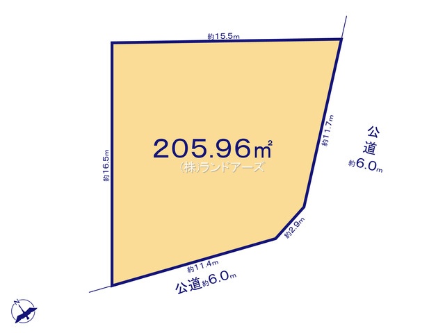 一宮市あずら2丁目（土地）01（・・2,530万円）の間取り図
