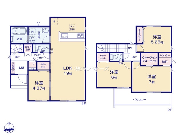 江南市東野町新田（戸建）01（建売・4LDK・2,980万円）の間取り図