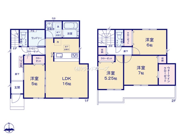 江南市東野町新田（戸建）02（建売・4LDK・3,090万円）の間取り図