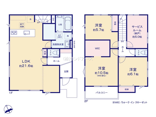名古屋市南区内田橋1丁目（戸建）01（建売・3SLDK・5,599万円）の間取り図