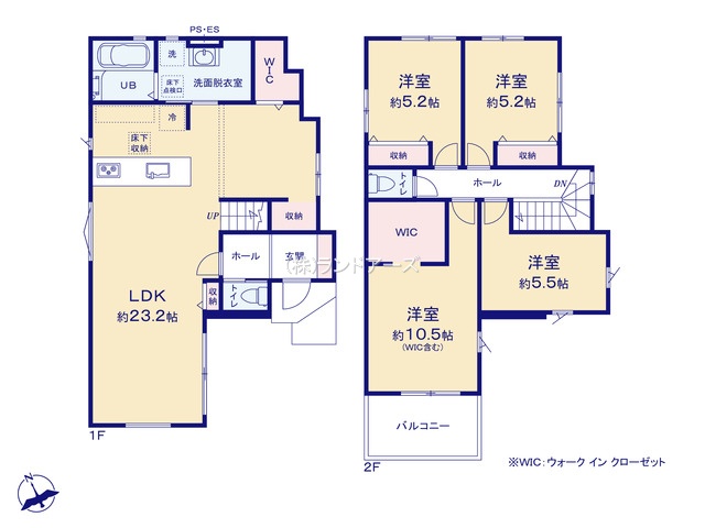 名古屋市南区内田橋1丁目（戸建）03（建売・4LDK・5,399万円）の間取り図