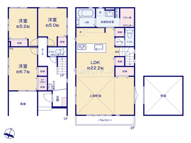 名古屋市守山区小幡北(戸建)01(建売・3LDK・3,799万円)の間取り図