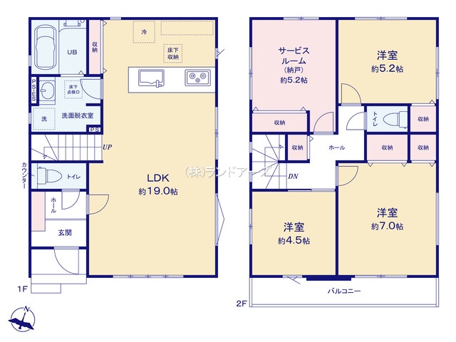 名古屋市守山区小幡北(戸建)02(建売・3SLDK・3,999万円)の間取り図