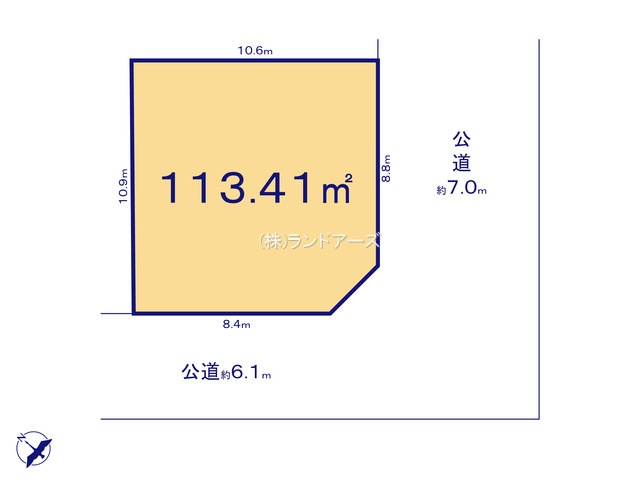 清須市廻間3丁目（土地）02（・・1,999万円）の間取り図
