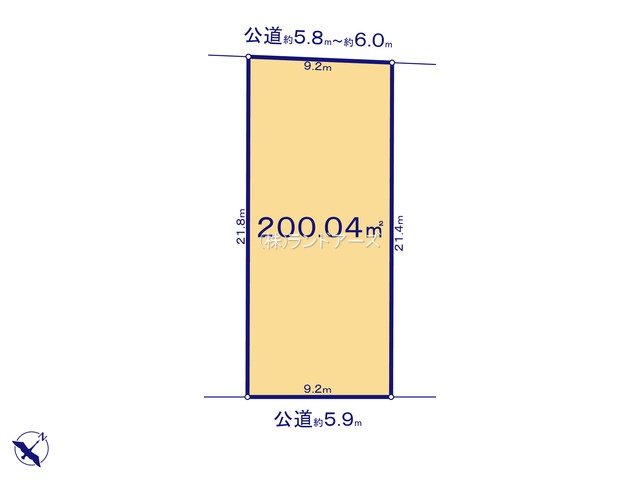 名古屋市天白区土原3丁目（土地）01（・・3,199万円）の間取り図