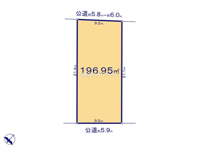 名古屋市天白区土原3丁目（土地）02（・・3,099万円）の間取り図