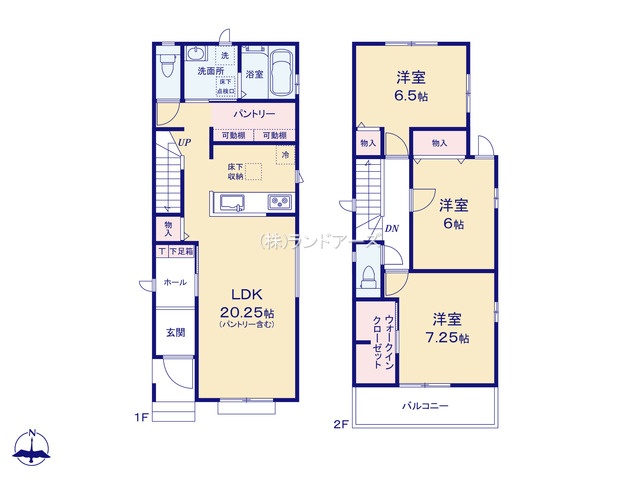 名古屋市中川区打出2丁目（戸建）A（建売・3LDK・3,190万円）の間取り図