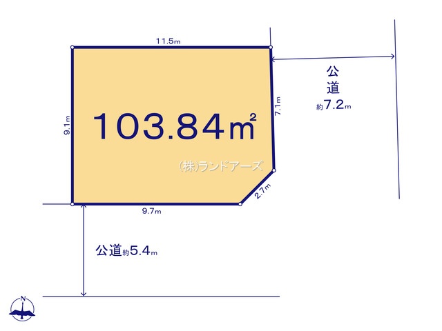 名古屋市中川区広田町2丁目（土地）02（・・3,000万円）の間取り図