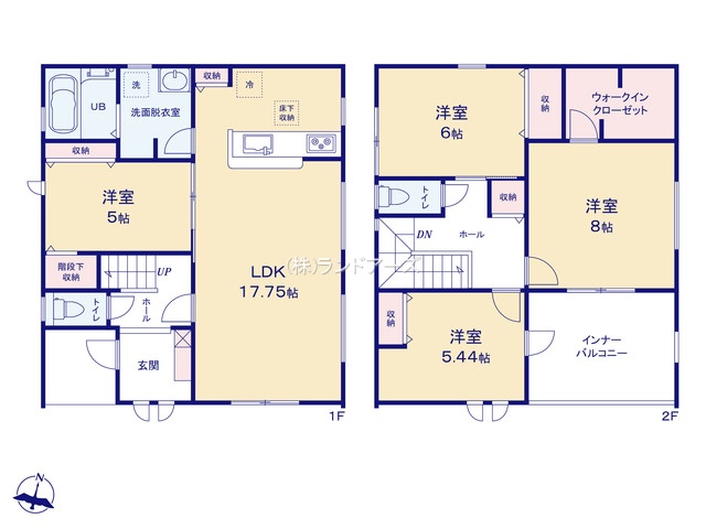 知多郡武豊町大字冨貴字新薄里（戸建）01（建売・4LDK・2,980万円）の間取り図