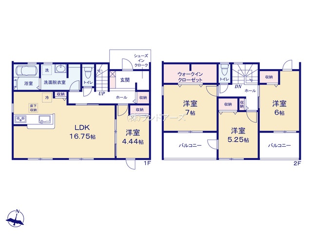 知多郡武豊町大字冨貴字新薄里（戸建）02（建売・4LDK・2,880万円）の間取り図