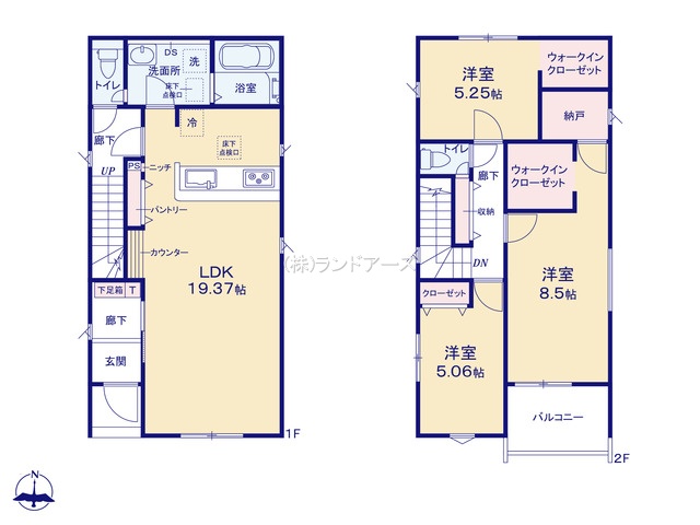 名古屋市港区宝神2丁目(戸建)01(建売・3LDK・3,280万円)の間取り図