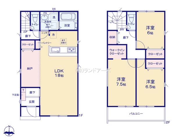 名古屋市港区宝神2丁目(戸建)02(建売・3LDK・3,380万円)の間取り図