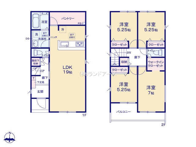 名古屋市港区宝神2丁目(戸建)03(建売・4LDK・3,380万円)の間取り図
