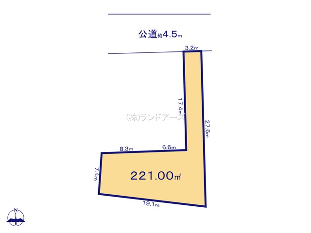 名古屋市中川区上脇町1丁目（土地）03（・・2,900万円）の間取り図