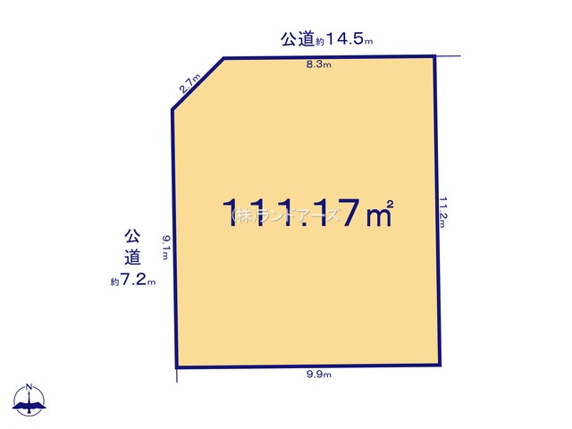 名古屋市中川区八家町1丁目（土地）01（・・2,400万円）の間取り図