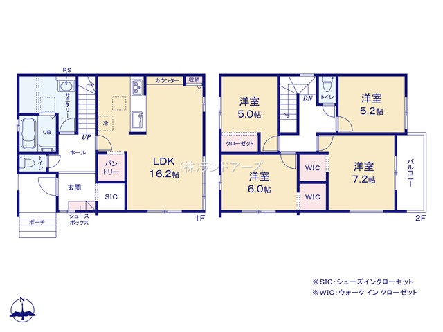 名古屋市緑区鳴子町3丁目(戸建)01(建売・4LDK・5,499万円)の間取り図