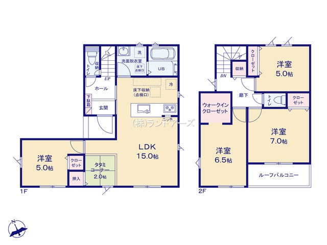 一宮市木曽川町黒田字奥屋敷・西町南（戸建）06（建売・4LDK・3,390万円）の間取り図